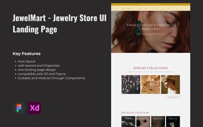 JewelMart – vstupní stránka uživatelského rozhraní klenotnictví