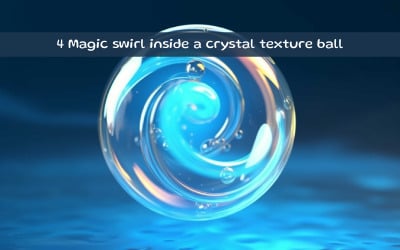 Magic swirl inside a crystal texture ball