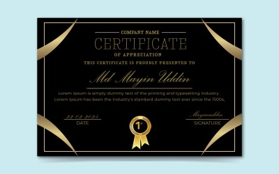 New Creative  Certificate Template Design