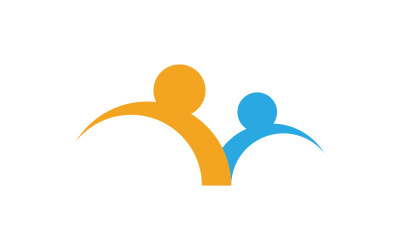 Adoption care community network and social logo design v.4