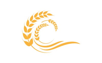 Boerderij tarwe rijst vector pictogram illustratie ontwerp sjabloon v.17