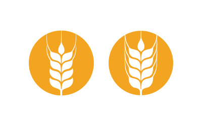 Boerderij tarwe rijst vector pictogram illustratie ontwerp sjabloon v.23
