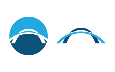 Brückenillustrationssymbol Logo-Design-Vorlage v.7