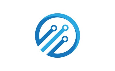 Digital Circuit Modern icon Logo Template design v.8