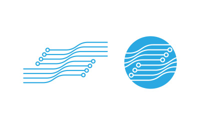 Digitale Schaltung Modernes Symbol Logo Vorlage Design v.4