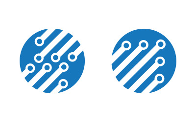 Digitale Schaltung Modernes Symbol Logo Vorlage Design v.7