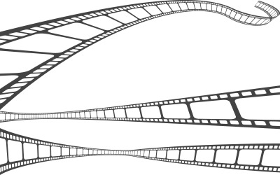 Filmstreifen-Videokino-Symbol Logo-Design-Illustration v.13