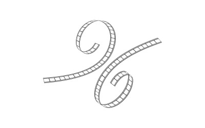 Filmstreifen-Videokino-Symbol Logo-Design-Illustration v.15