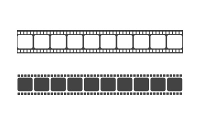 Filmstrip video cinema icon Logo design illustration v.5