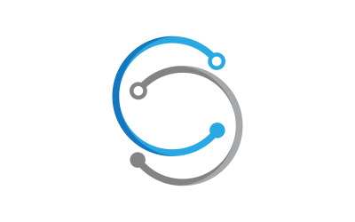 Modello di logo icona moderna del circuito digitale design v.13