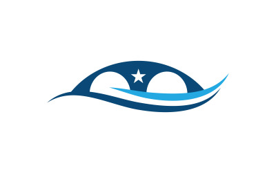 Plantilla de diseño de logotipo con icono de ilustración de puente v.10