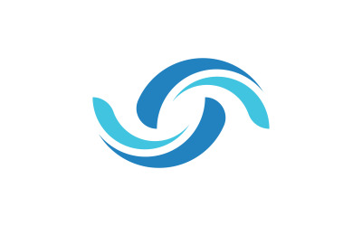 Wasserwelle Sport Schwimmen Vektor Logo Design Vorlage v.2