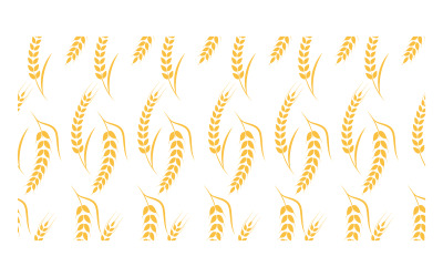 Design-Vorlage für die Vektorgrafik des Symbols „Bauernhof-Weizenreis“ v.33