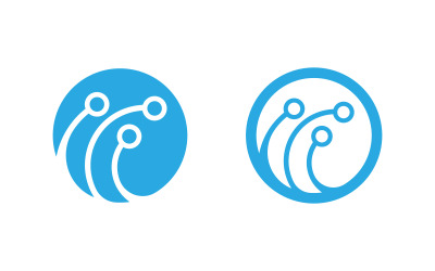 Digital Circuit Modern icon Logo Template design v.11