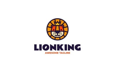 Lion King Simple Mascot Logo 2