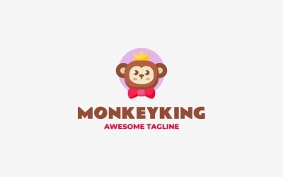 Logo maskotki Monkey King Simple