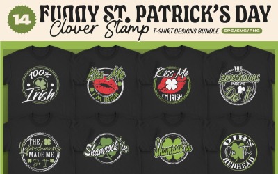 Rolig St. Patrick&amp;#39;s Days T-shirt Designs Bundle