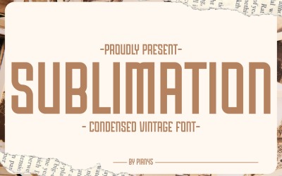 Sublimation - Kondensierte Vintage-Schriftart