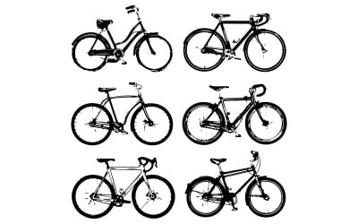 A vector illustration of a bicycles