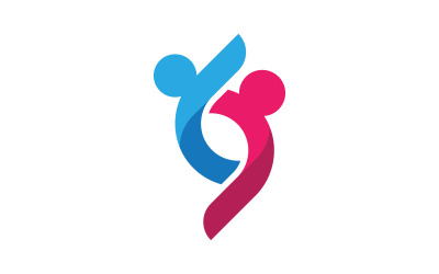Bezpieczna opieka społeczna Społeczność Szablon projektu logo v.16