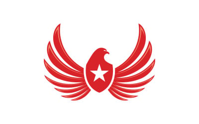 Icona dell&amp;#39;ala di falco Modello di logo illustrazione design v.2