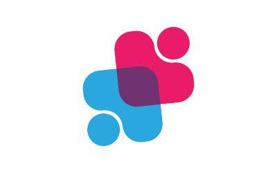 Modello di progettazione del logo della comunità sociale di assistenza sicura v.22