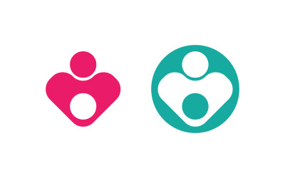 Modello di progettazione del logo della comunità sociale di assistenza sicura v.23