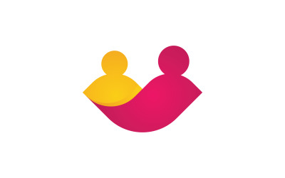 Modello di progettazione del logo della comunità sociale di assistenza sicura v.24