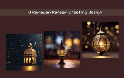 Progettazione del saluto del Ramadan Kareem