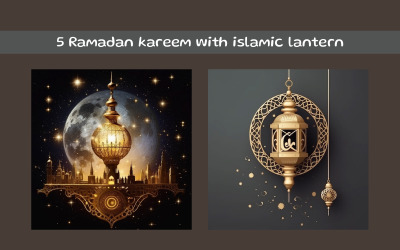 Ramadan Kareem mit islamischer Laterne