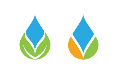 Wassertropfen-Symbol Logo-Vorlage Vektorillustration v.1