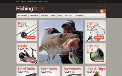 Accesorios de pesca útiles Tema Magento