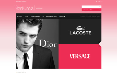 Auswahl an Parfums Online Magento Theme