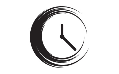 Clock icon vector flat illustration design template v.14