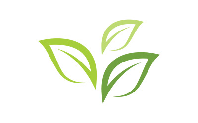 Ekologia liści natury wegańska koncepcja Logo ilustracja Szablon v.4