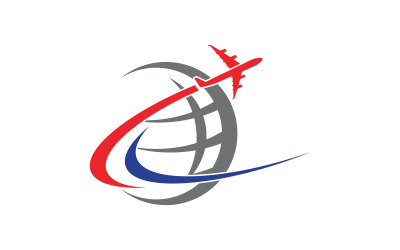 Flugzeug-Tour und Reise-Logo, Vektorsymbol-Design-Illustration v.4