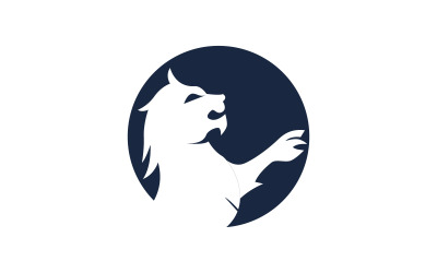Ikona głowy lwa Logo ilustracja wektorowa projekt szablonu v.3
