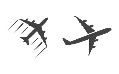 Illustrazione vettoriale del logo del tour e del viaggio in aereo icona design v.5