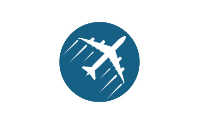 Illustrazione vettoriale del logo del tour e del viaggio in aereo icona design v.6