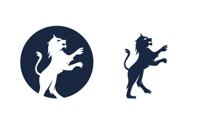 Kopf Löwensymbol Logo Vektor Illustration Design Vorlage v.1