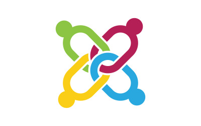 Modello di progettazione del logo della comunità sociale di assistenza sicura v.11