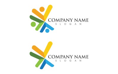 Modello di progettazione del logo della comunità sociale di assistenza sicura v.5