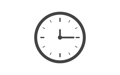 Modello di progettazione dell&amp;#39;illustrazione piatta vettoriale dell&amp;#39;icona dell&amp;#39;orologio v.11