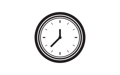 Modello di progettazione dell&amp;#39;illustrazione piatta vettoriale dell&amp;#39;icona dell&amp;#39;orologio v.4
