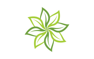 Natur Blatt Ökologie veganes Konzept Logo Illustration Vorlage v.18