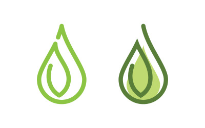 Natur Blatt Ökologie veganes Konzept Logo Illustration Vorlage v.27