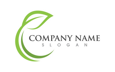 Natura foglia ecologia vegan concetto Logo illustrazione Template v.7