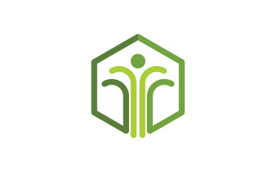 Nature leaf ecology vegan concept Logo illustration Template v.21