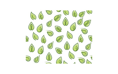 Nature leaf ecology vegan concept Logo illustration Template v.25