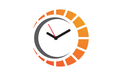 Plantilla de diseño de ilustración plana vectorial de icono de reloj v.5